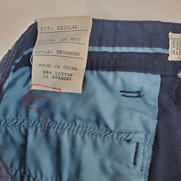 Free Planet Mens Navy Blue Chino Shorts Size 32 - Picture 6 of 8